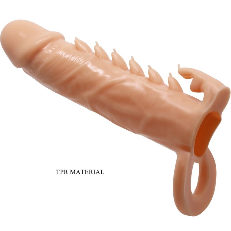 Pretty love - emmit manchon pour pénis + stimulateur de clitoris chair