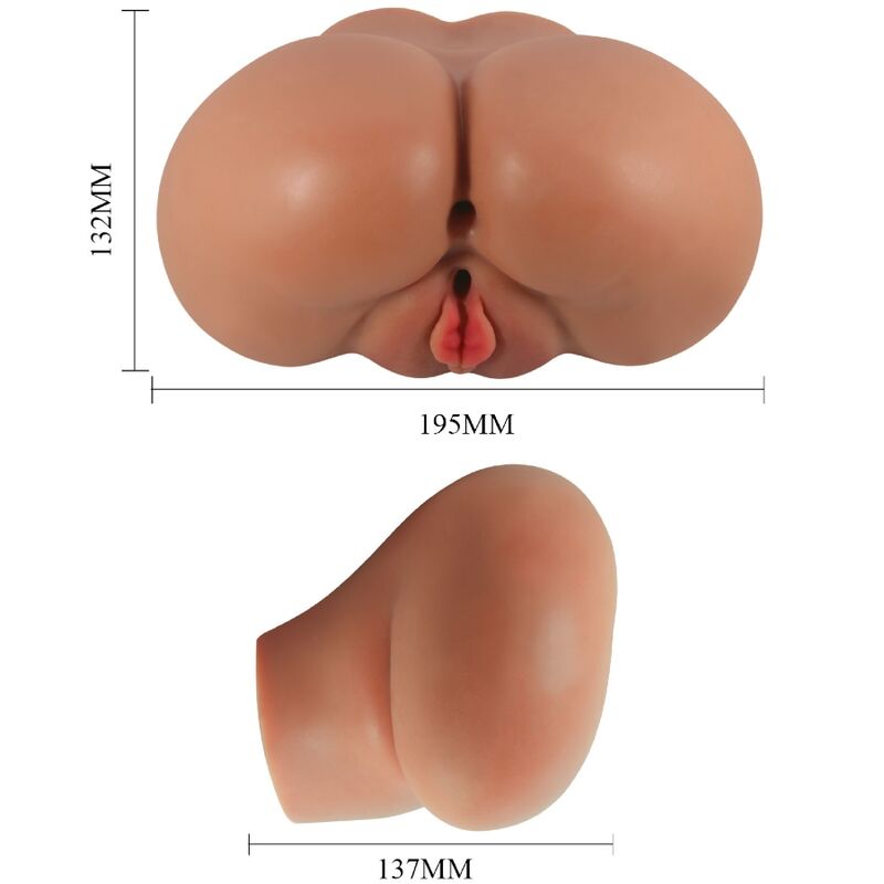CRAZY BULL - LUNA VIBRATEUR FESSIER AVEC VAGIN ET ANUS RÉALISTES CONTRÔLE DE LA CHAIR À DISTANCE