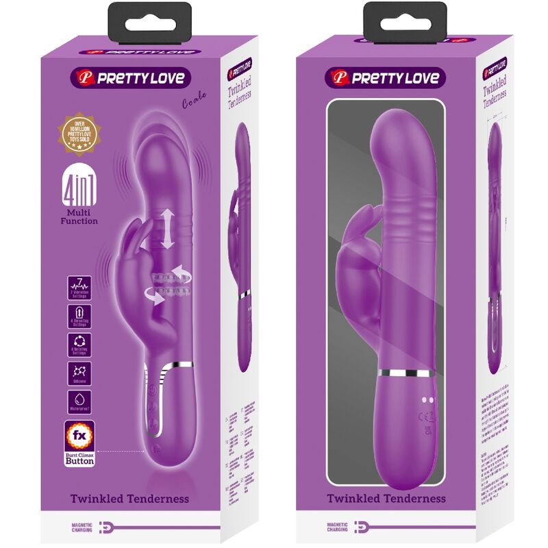 Pretty Love – Stimulateur Rabbit Multifonction 4 en 1 Coale Violet