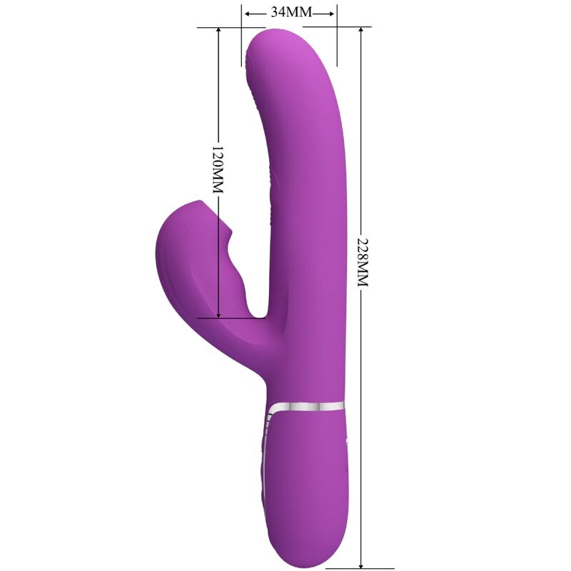 Pretty Love – Stimulateur Rabbit Multifonction 3 en 1 Perlita Violet
