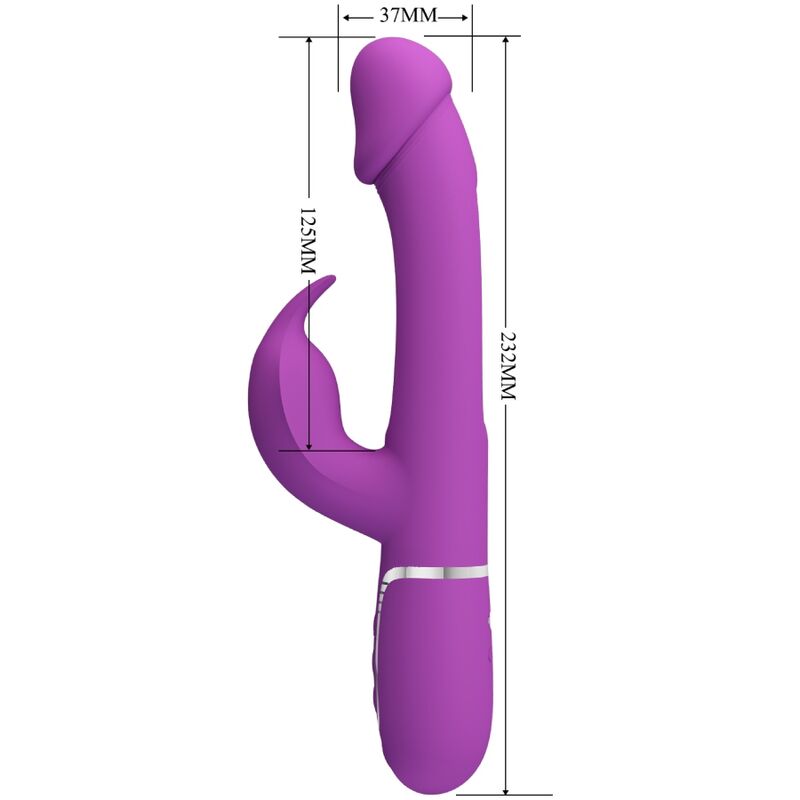Pretty love - kampas vibrateur lapin multifonction 3 en 1 violet
