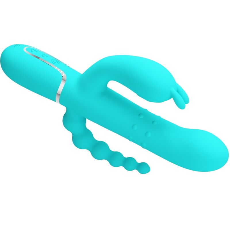 Pretty Love – Stimulateur Rabbit Multifonction 4 en 1 Cammy Bleu