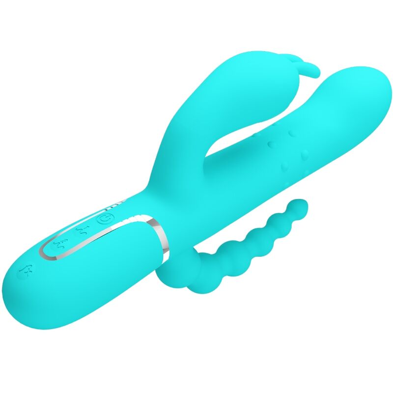 Pretty Love – Stimulateur Rabbit Multifonction 4 en 1 Cammy Bleu