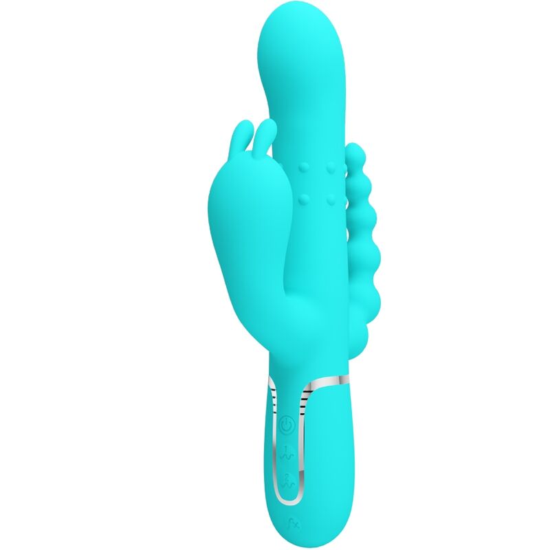 Pretty Love – Stimulateur Rabbit Multifonction 4 en 1 Cammy Bleu