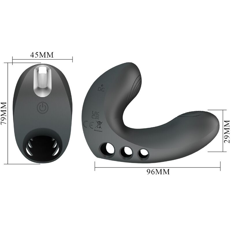 Pretty love - vibrateur doigt camelia 7 vibrations noir