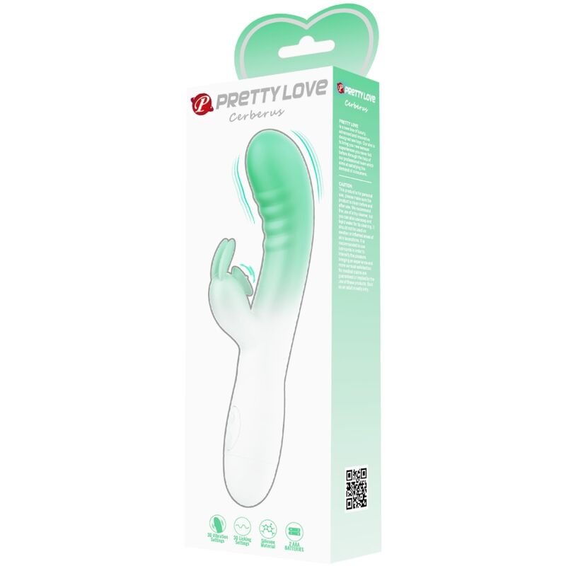 Pretty Love – Stimulateur Rabbit 30 Modes de Vibration Cerberus Vert
