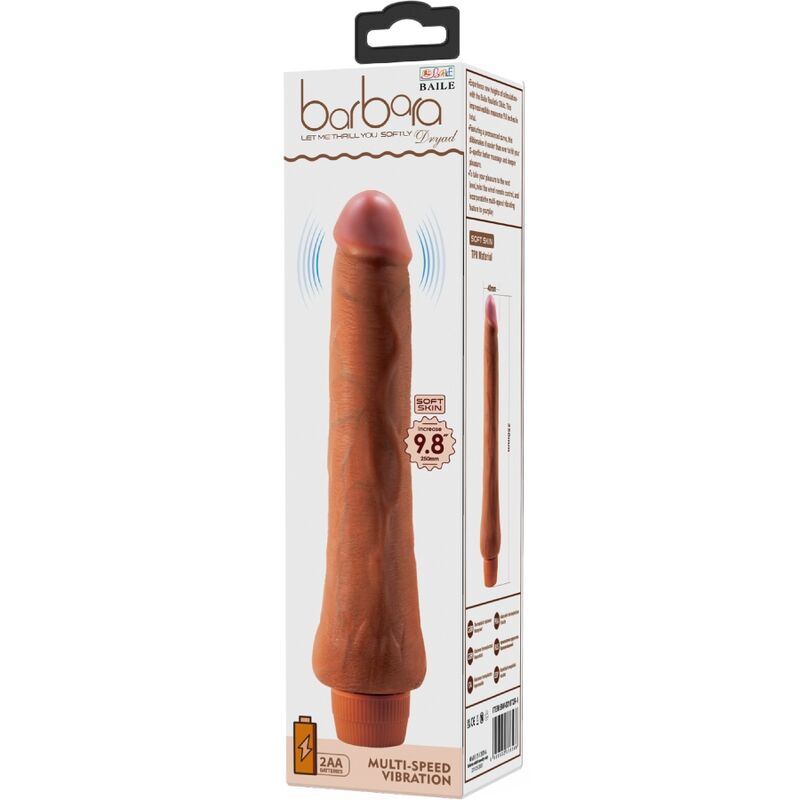 Baile - vibrateur réaliste dryade 25 cm mulâtre