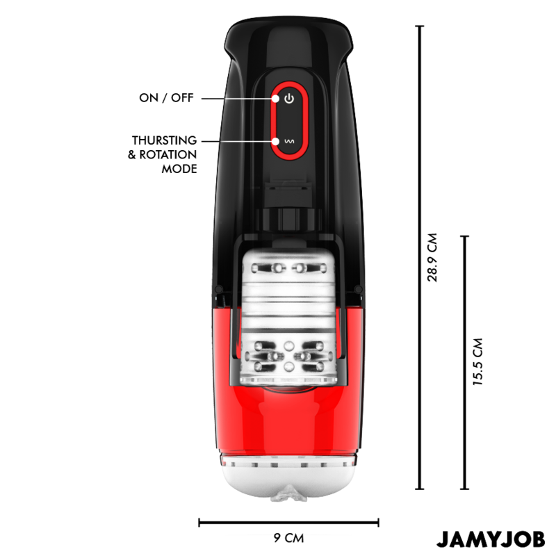 JAMYJOB - MASTURBATEUR VAGIN AUTOMATIQUE STORM 10 MODES DE ROTATION ET DE POUSSÉE