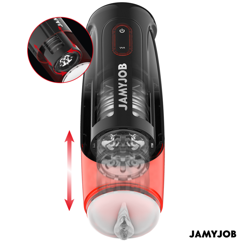 JAMYJOB - MASTURBATEUR VAGIN AUTOMATIQUE STORM 10 MODES DE ROTATION ET DE POUSSÉE