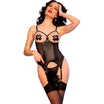 Chilirose - Ensemble Corset 5 pièces Noir CR 4831 - Taille S
