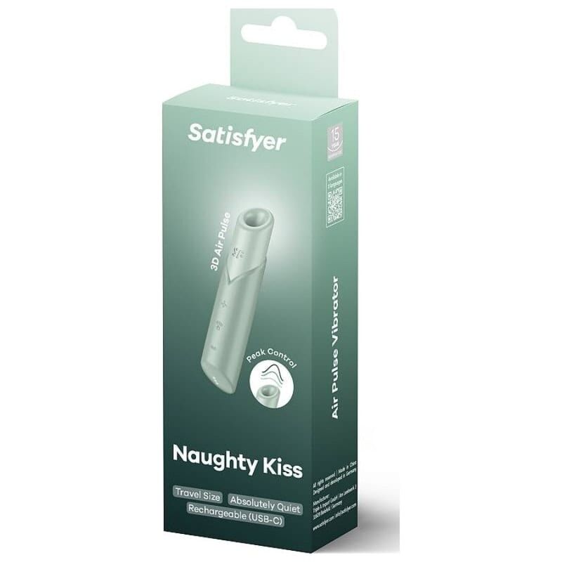 Satisfyer - stimulateur de clitoris naughty kiss wave aigue-marine