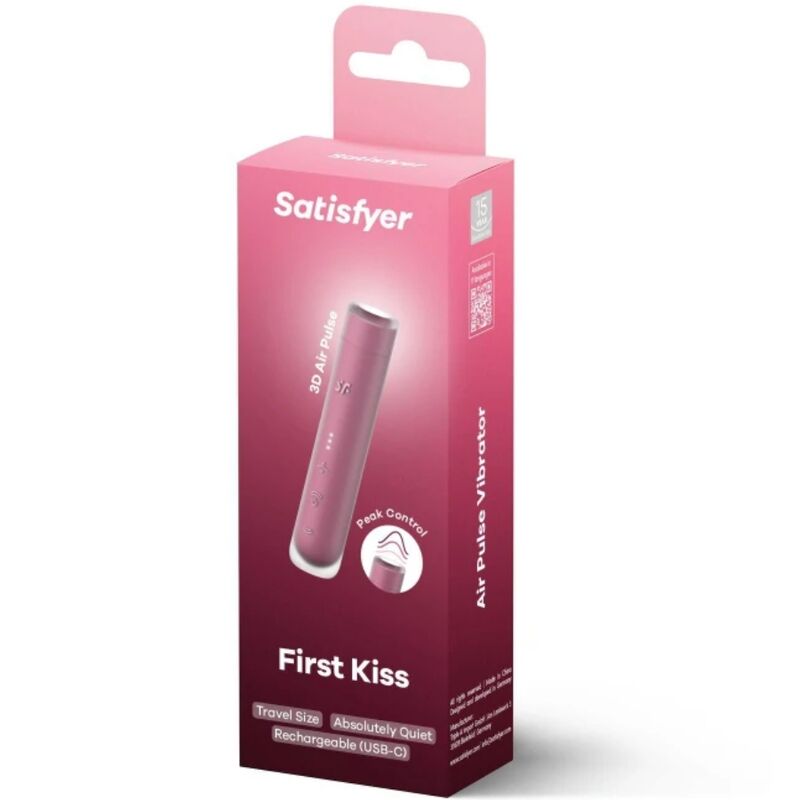 Satisfyer - stimulateur de clitoris first kiss wave garnet