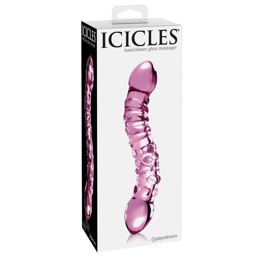 Icicles – Gode en verre N°55 pour stimulation ciblée du point G