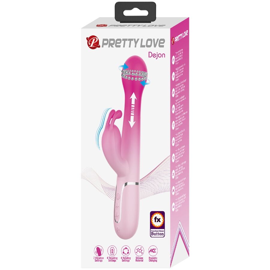 Pretty Love – Stimulateur Rabbit en Silicone Dejon Rose