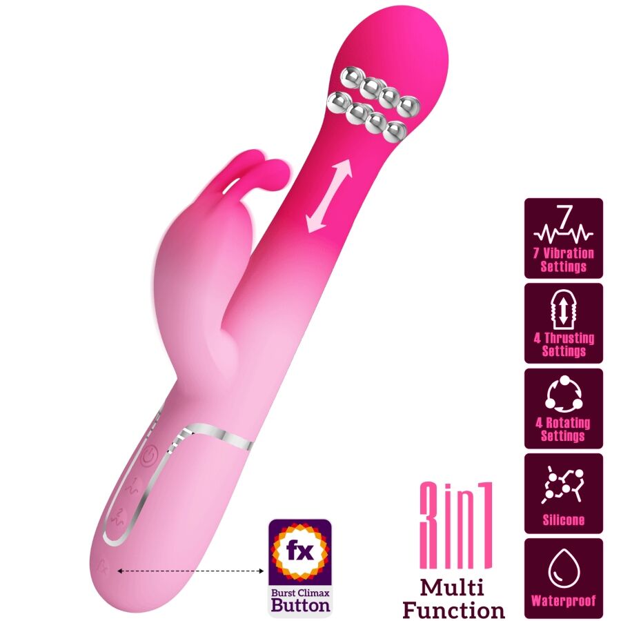Pretty Love – Stimulateur Rabbit en Silicone Dejon Rose