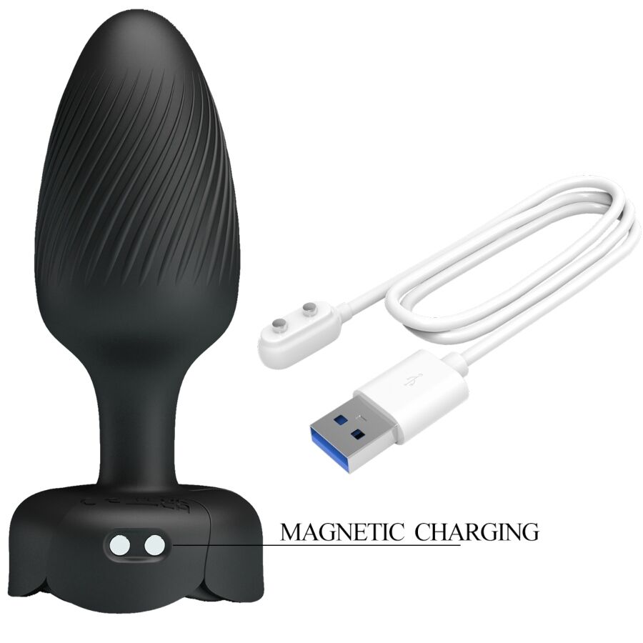 Plug Anal Vibrant LED Osborn Noir 9,8 cm - Pretty Love
