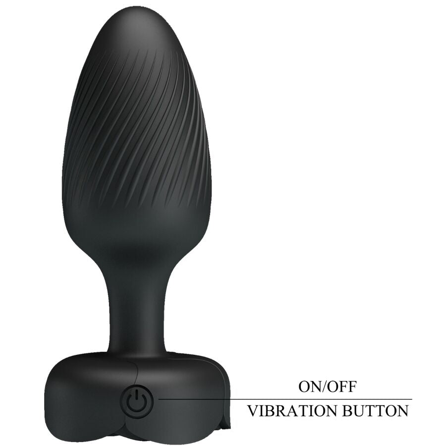 Plug Anal Vibrant LED Osborn Noir 9,8 cm - Pretty Love