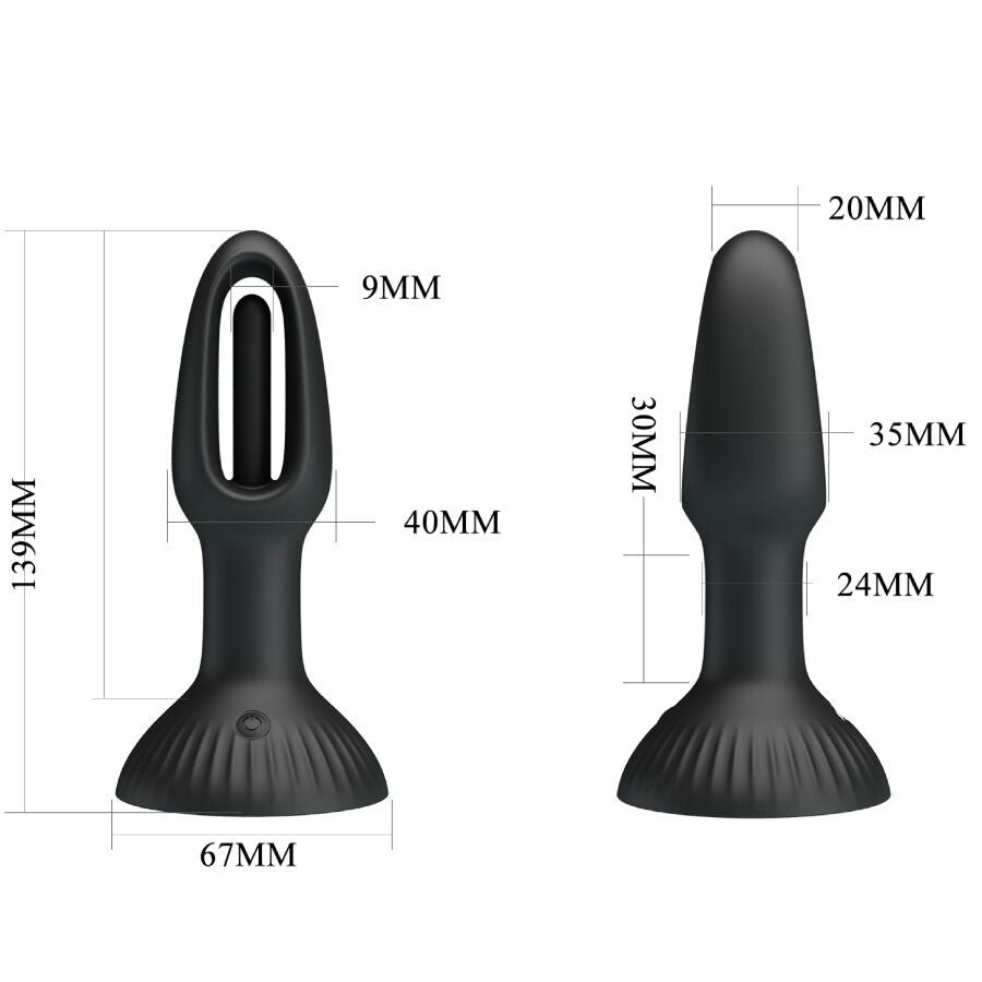 Plug Anal Vibrant Langue Hubert Noir - Pretty Love