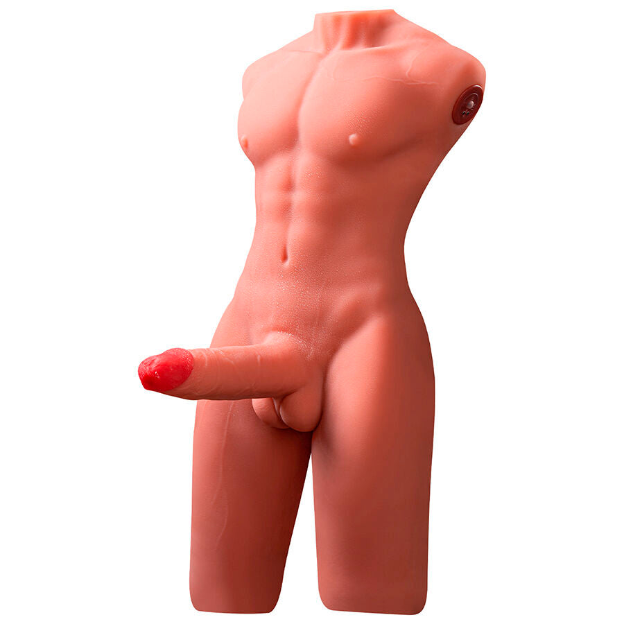XISE - JASON DEMI-CORPS TORSE HOMME RÉALISTE AVEC POUSSÉES ET VIBRATIONS 55 CM