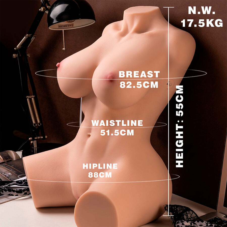 XISE - MURIEL TORSE FÉMININ RÉALISTE AVEC POUSSÉE 55 CM