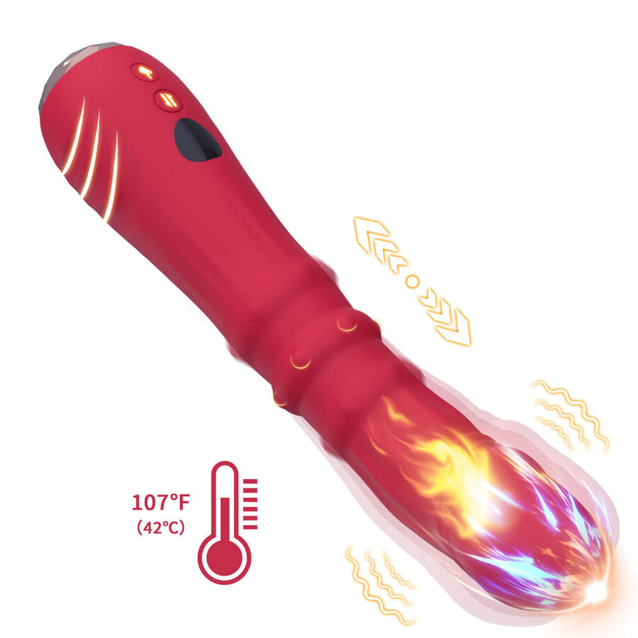 ARMONY - DILDO VIBRATEUR POINT A THERMO-RÉGLABLE ROUGE