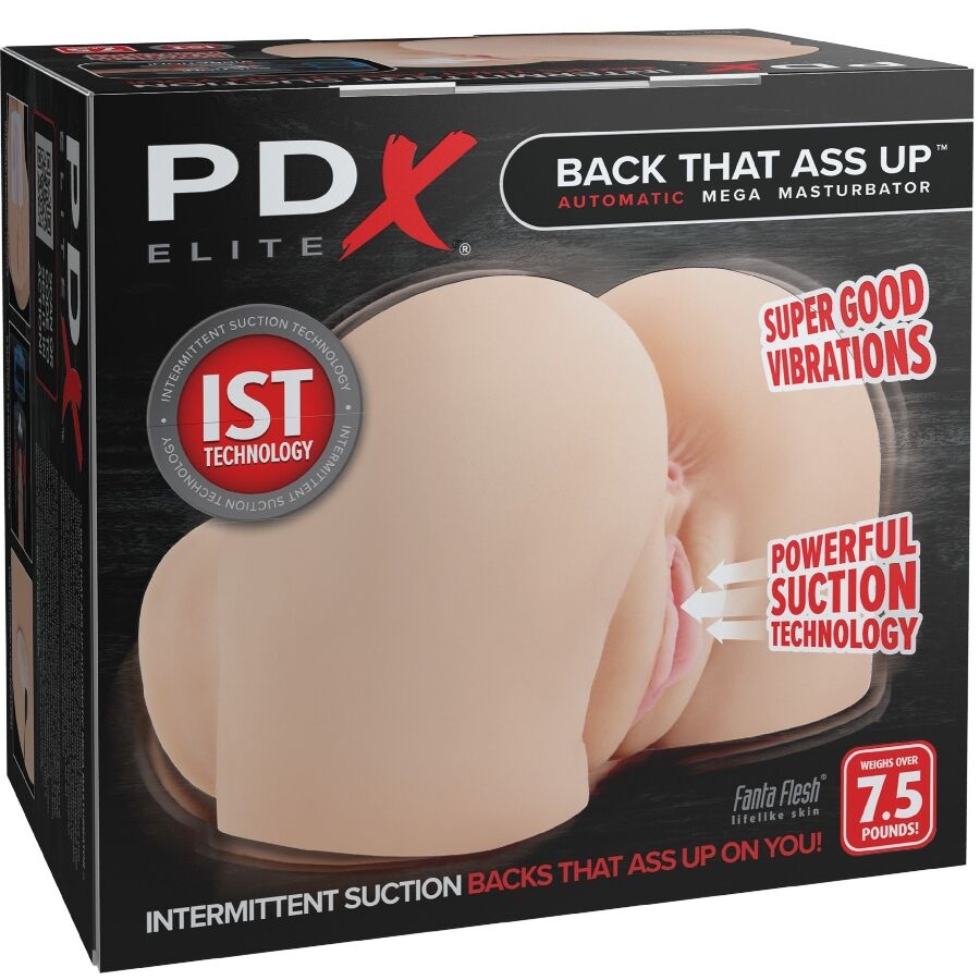 Masturbateur Back That Ass Up Vibrant avec Aspiration - PDX Elite