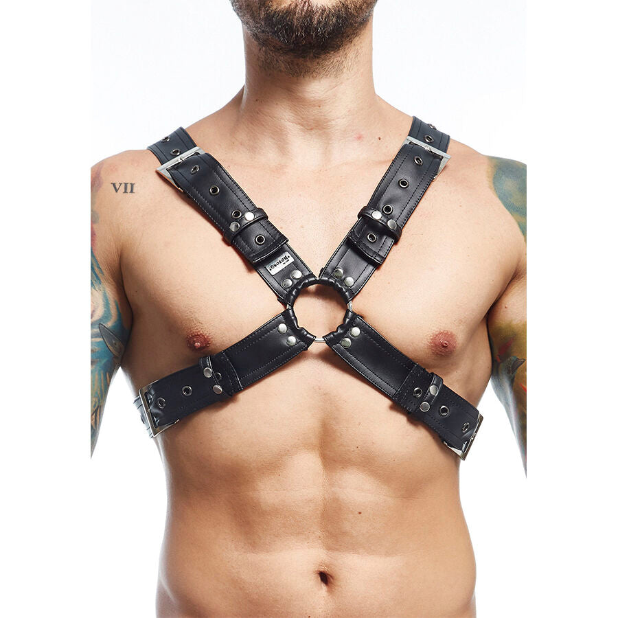 Harnais Corps Dngeon Cross Noir Taille Unique - MaleBasics - MOB