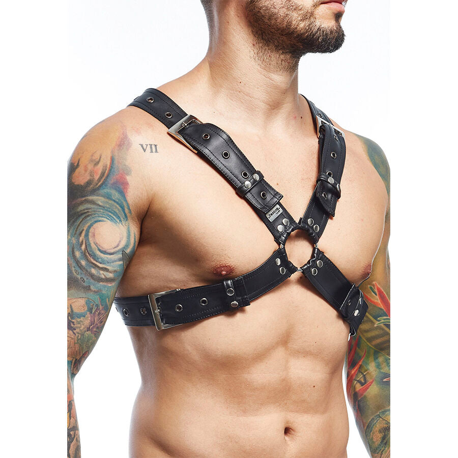 Harnais Corps Dngeon Cross Noir Taille Unique - MaleBasics - MOB
