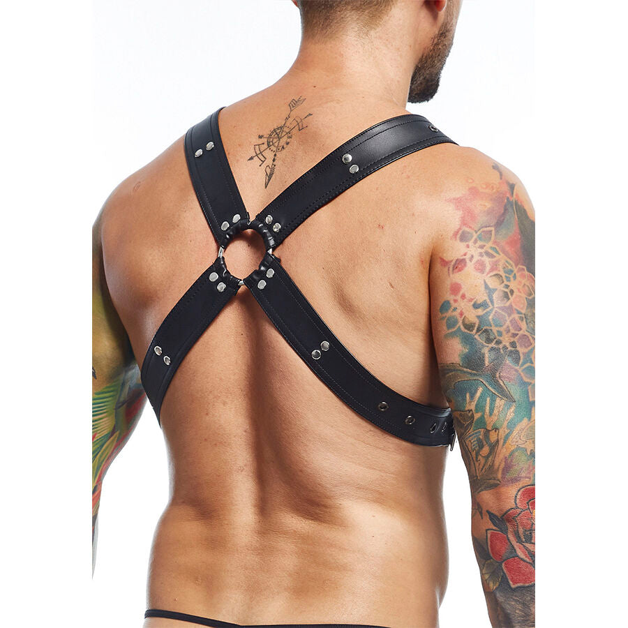Harnais Corps Dngeon Cross Noir Taille Unique - MaleBasics - MOB