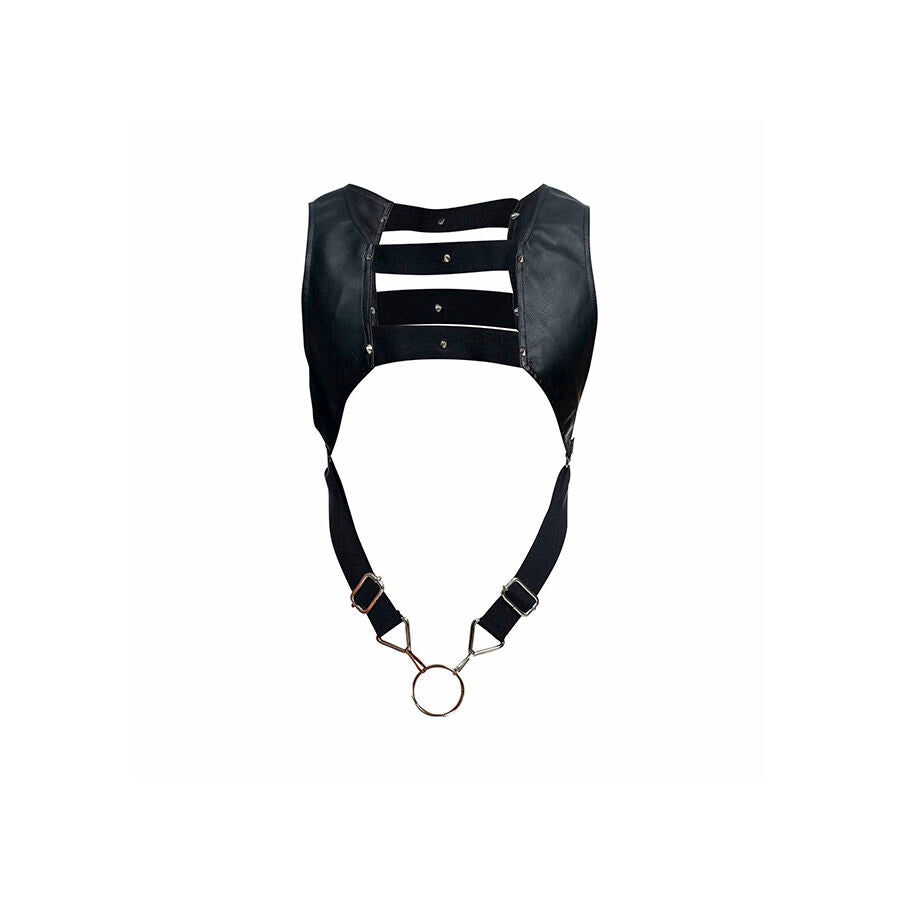 Harnais Bondage Dngeon Noir avec Anneau Pénien - MaleBasics - MOB