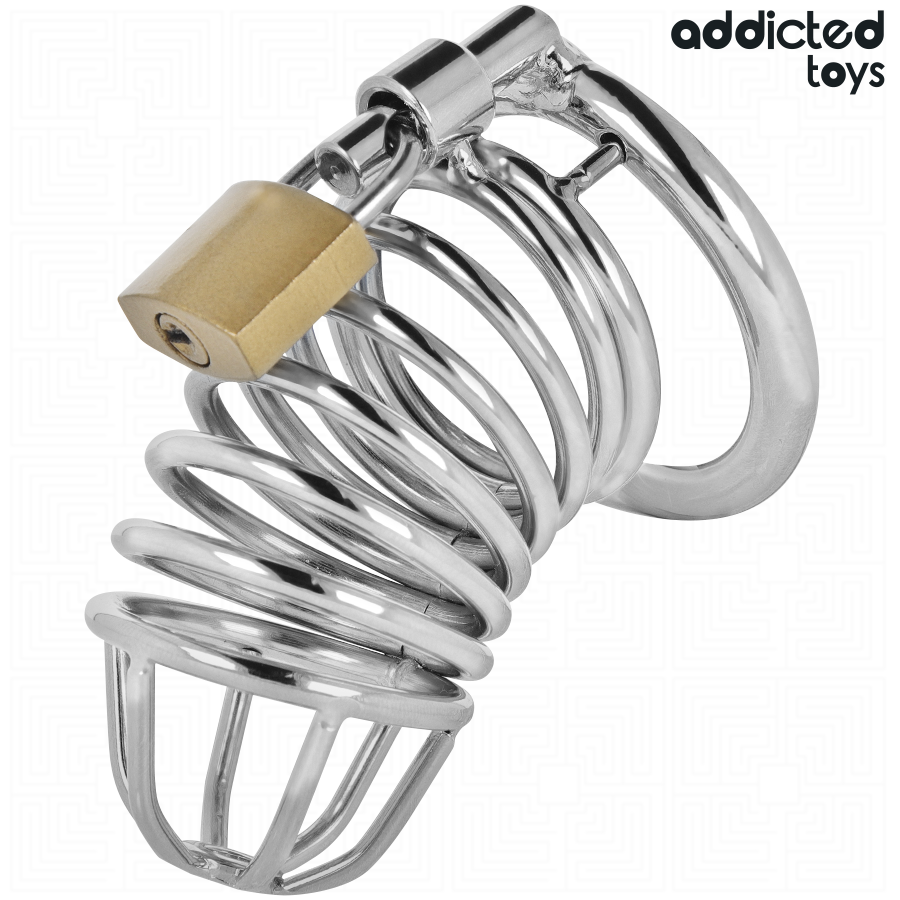 ADDICTED TOYS LOCKED - CAGE À PÉNIS EN MÉTAL IRON CELL 5 CM TAILLE L