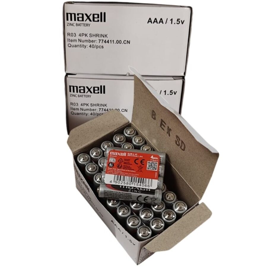 Piles AAA Maxell Manganèse R03 Pack de 4 - Maxell