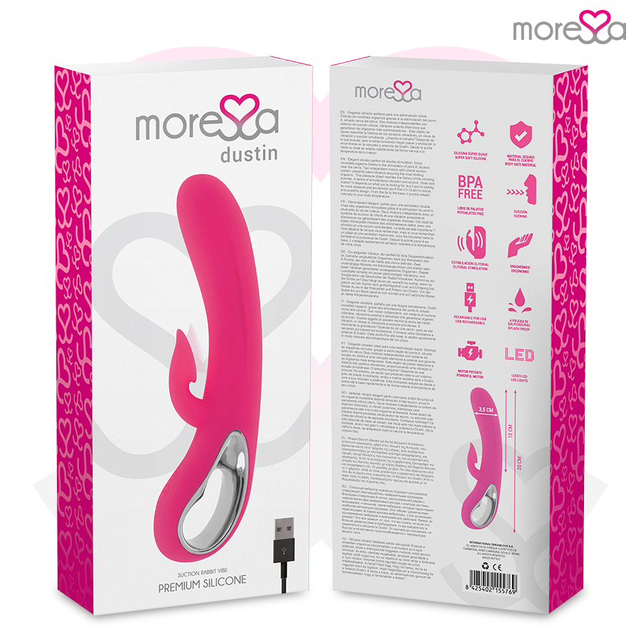 Moressa - dustin rechargeable en silicone premium
