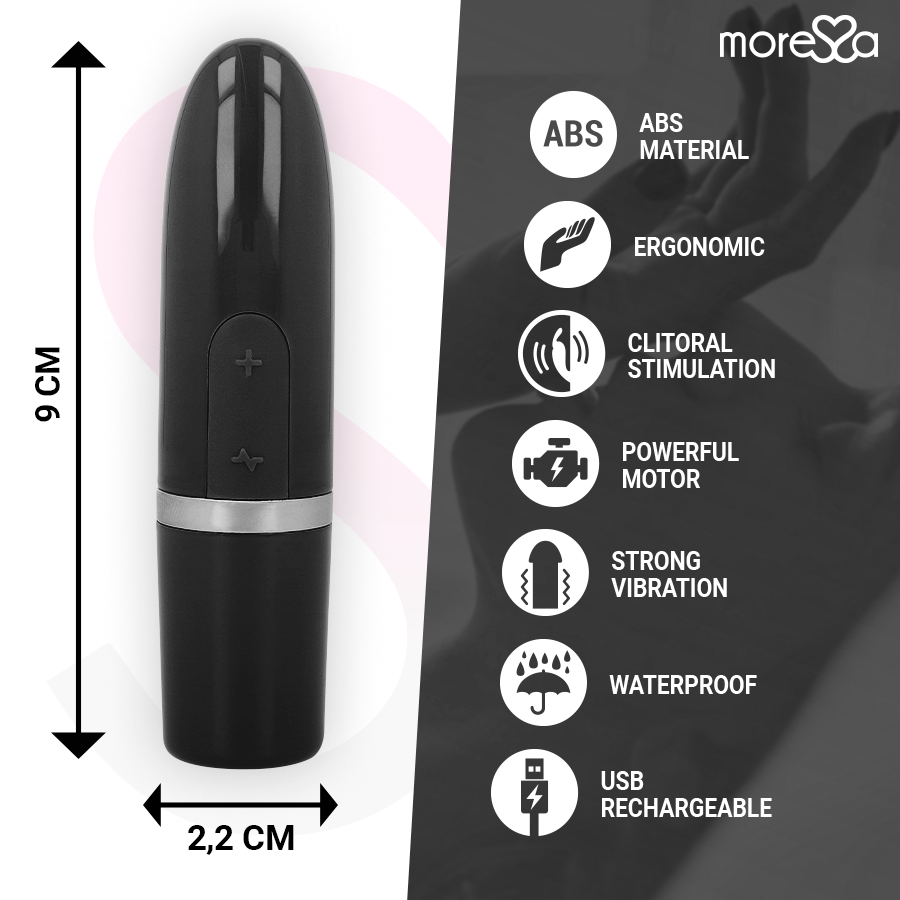 Moressa – Stimulateur Vibrant de Voyage Ivy – Noir