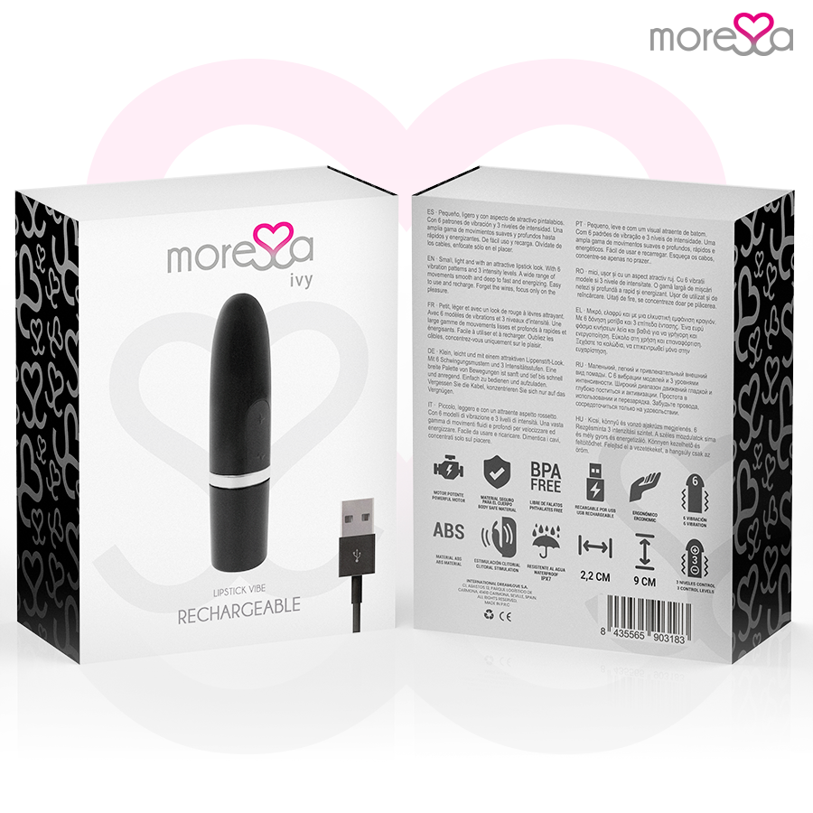 Moressa – Stimulateur Vibrant de Voyage Ivy – Noir