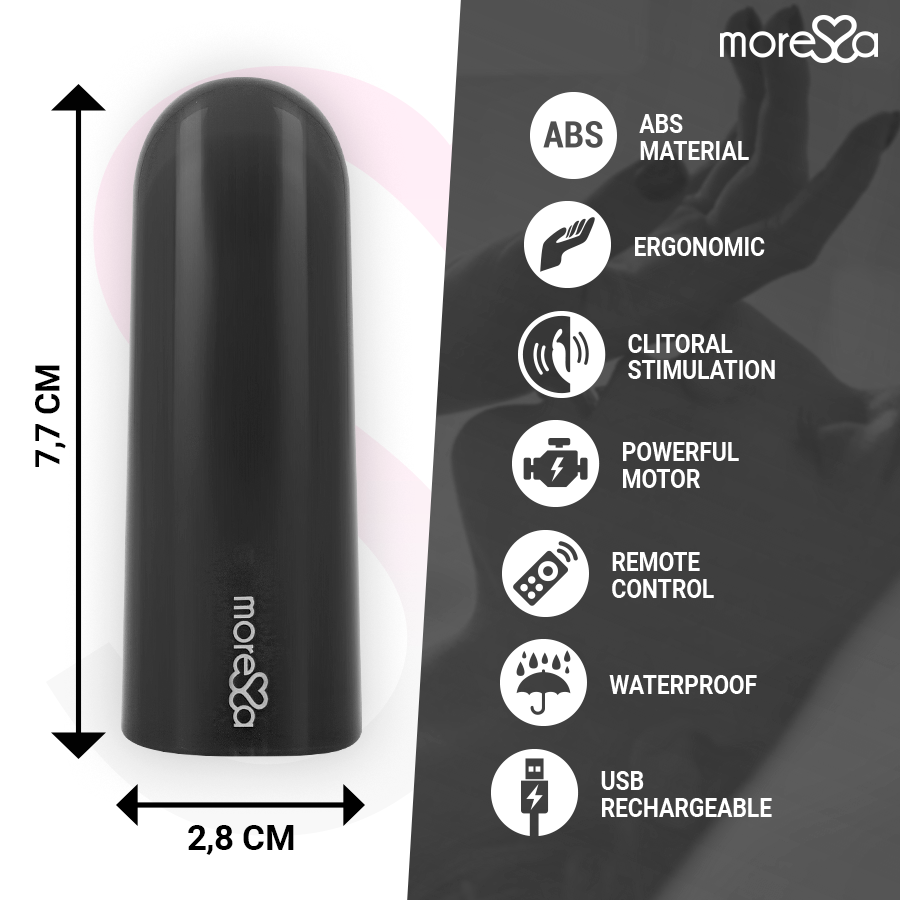 Moressa – Mini Vibromasseur Nix Télécommandé Rechargeable – Noir