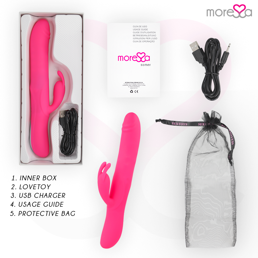 Moressa Sextoy Rabbit 7 modes de vibrations Somer – Rose