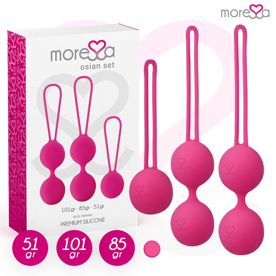 Moressa – Kit de 3 Boules de Geisha Roses Renforcement du périnée Osian Set