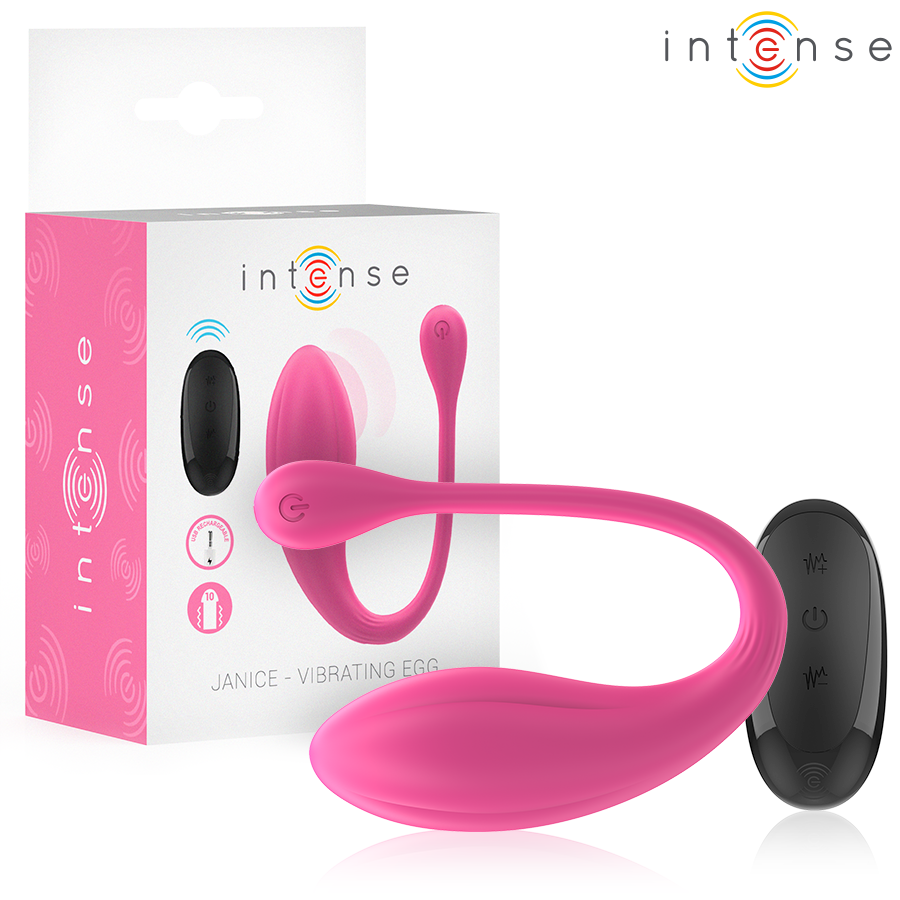 INTENSE - JANICE U VIBRATEUR DOUBLE STIMULATION 10 VIBRATIONS ROSE TÉLÉCOMMANDE
