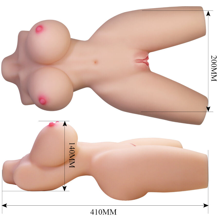 CRAZY BULL - TORSE FÉMININ RÉALISTE LILY VAGIN ET ANAL 4 KG