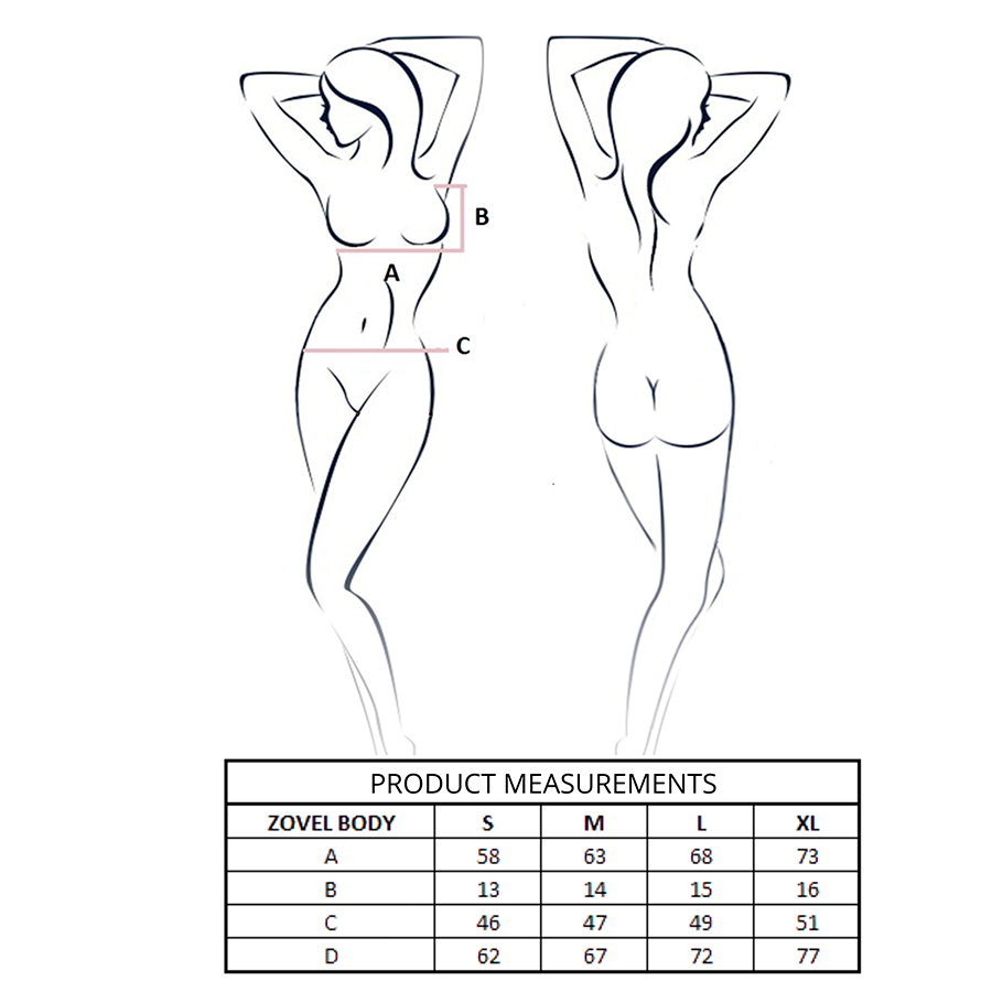 Body Zovel Rose Clair S/M - Passion