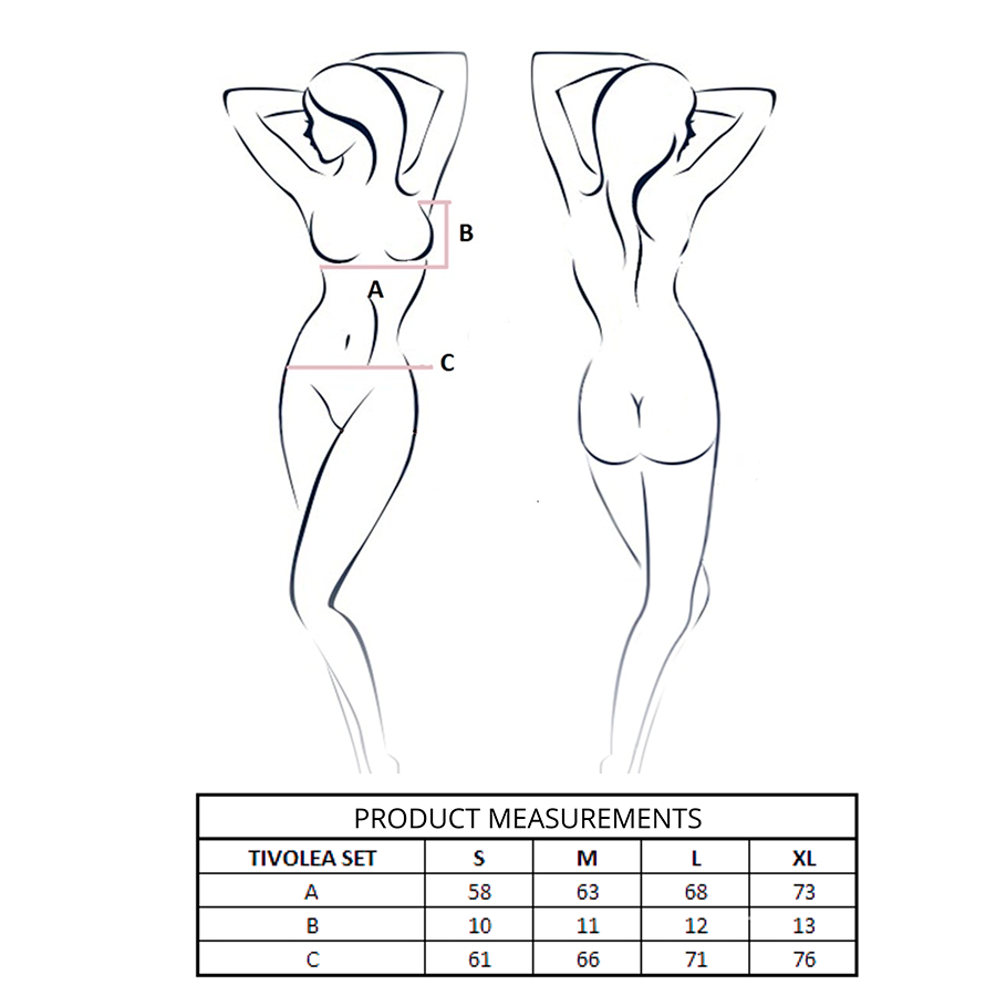 Ensemble Soutien-Gorge String Tivolea Noir S/M - Passion