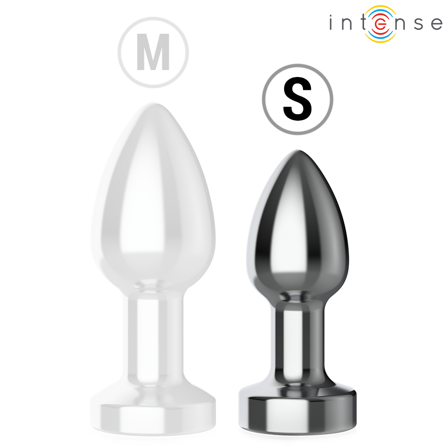 Plug Anal Vibrant Intense LED Métal Taille S Gris - Intense