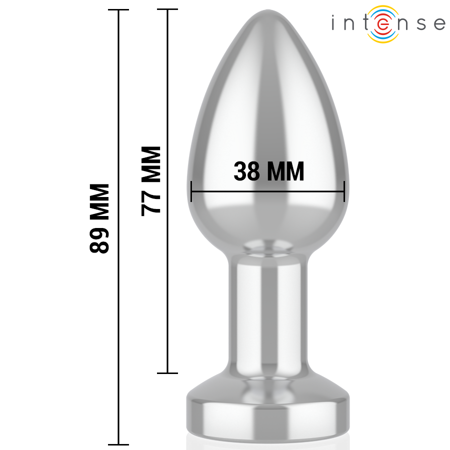 Plug Anal Vibrant Métal LED Intense Taille M Gris - Intense