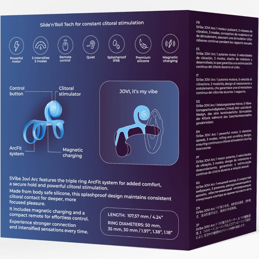 SNAIL VIBE - JOVI ARC ANNEAU DE COUPLE AVEC TÉLÉCOMMANDE NOIRE