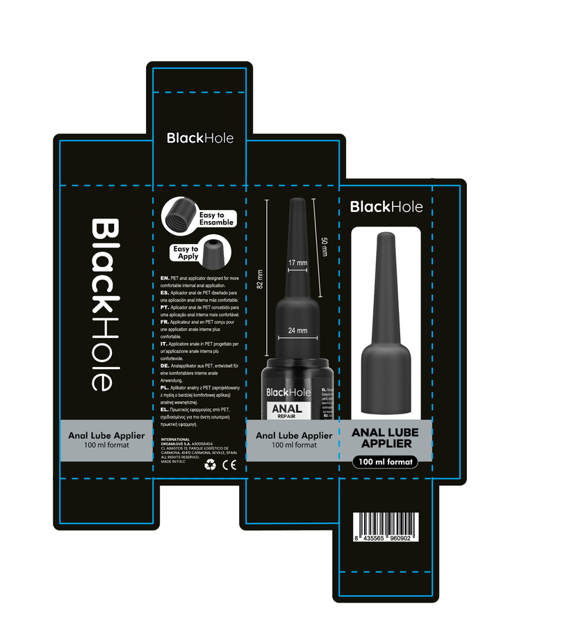 Applicateur lubrifiant anal Black Hole taille L 100ml - Black Hole - BLACK HOLE