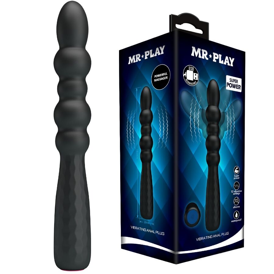 Plug Anal Vibrant Flexible Mr Play Noir - Mr Play