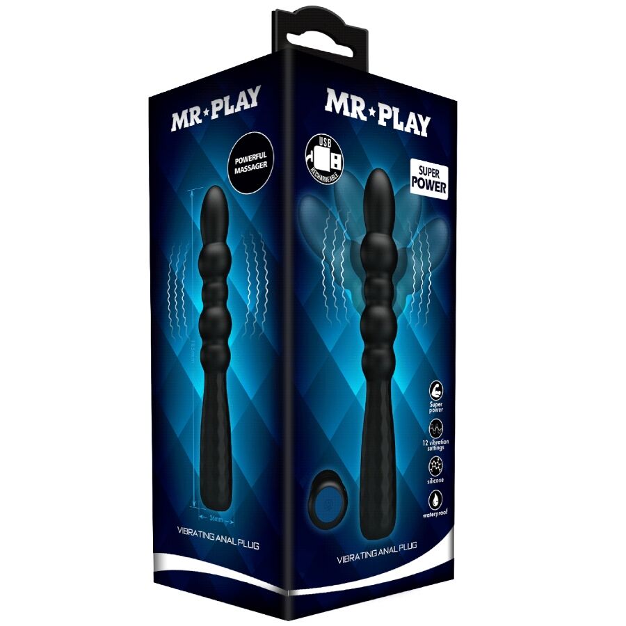 Plug Anal Vibrant Flexible Mr Play Noir - Mr Play