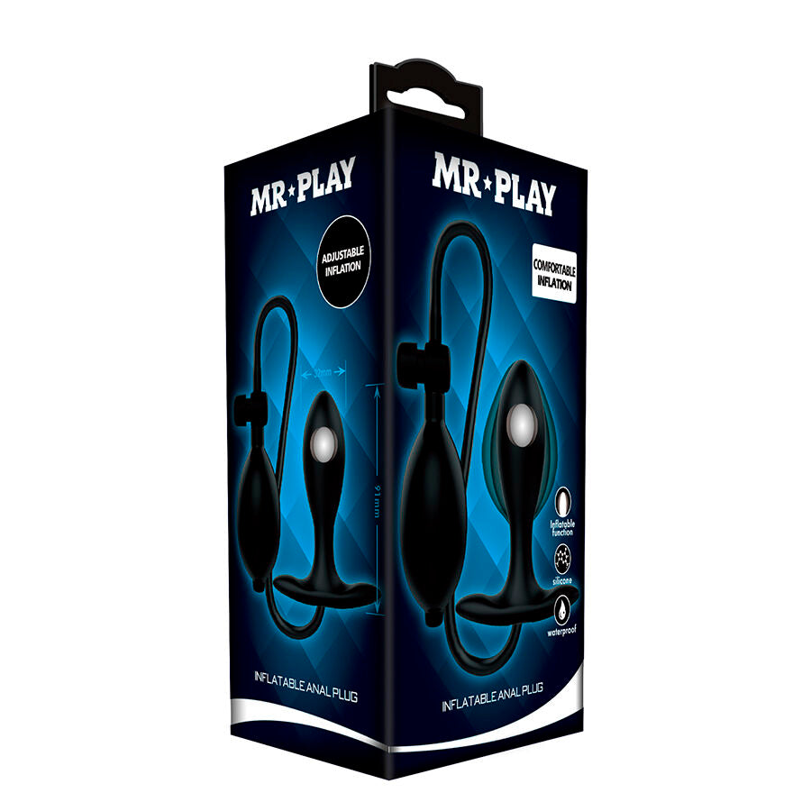 Plug Anal Gonflable Silicone Noir - Mr Play