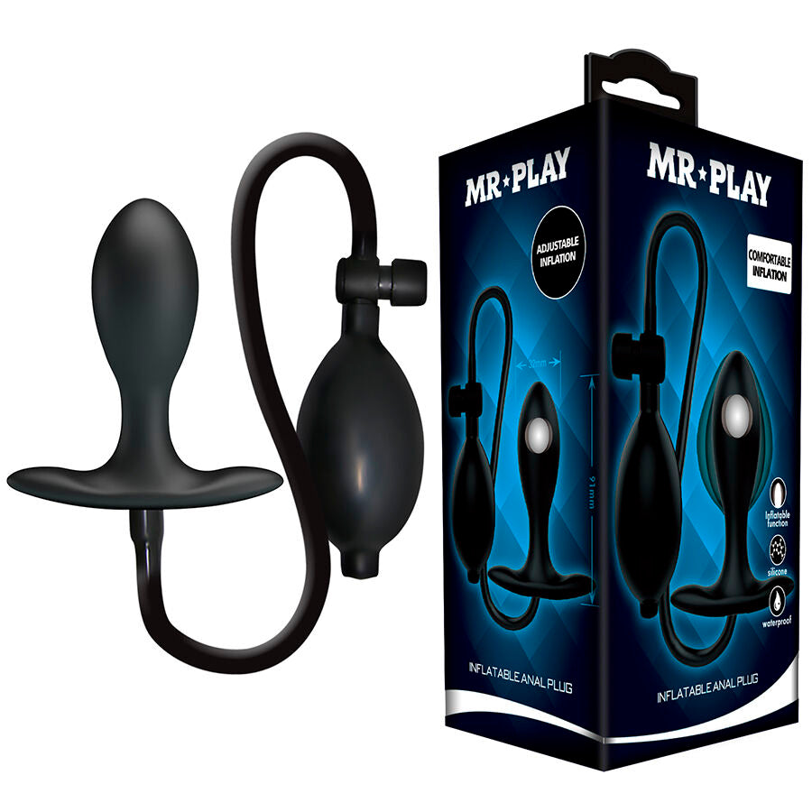 Plug Anal Gonflable Silicone Noir - Mr Play